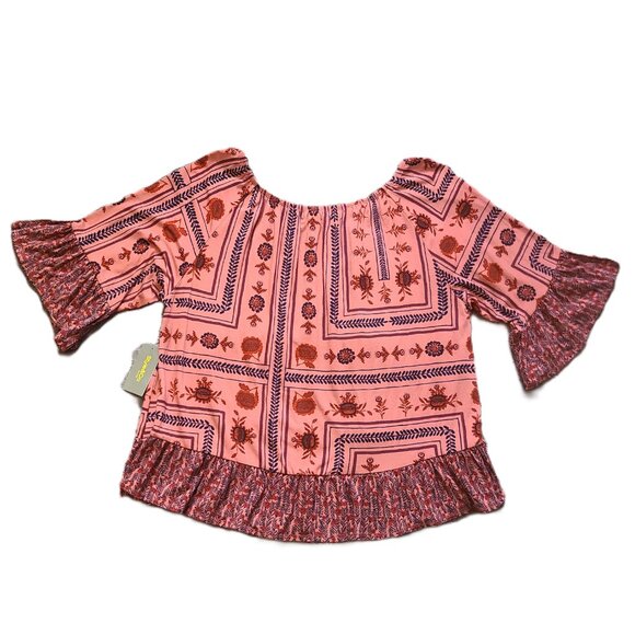 NWT STYLE & CO Women's PXL Boho Flowy Relaxed Whimsical Top Floral Pattern - Picture 10 of 12